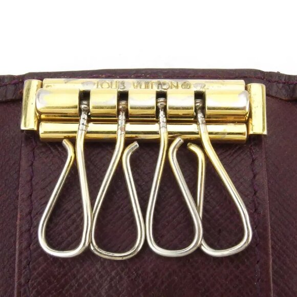 LOUIS VUITTON key case Taiga Bordeaux Taigareza - Authentic used D2230 - Picture 9 of 9